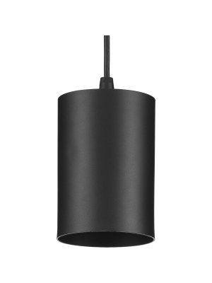 Progress Lighting Cylinder Collection 5 in. 1-Light Black Modern ...