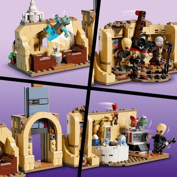 Divide the building into 4 modules for easy access and play.