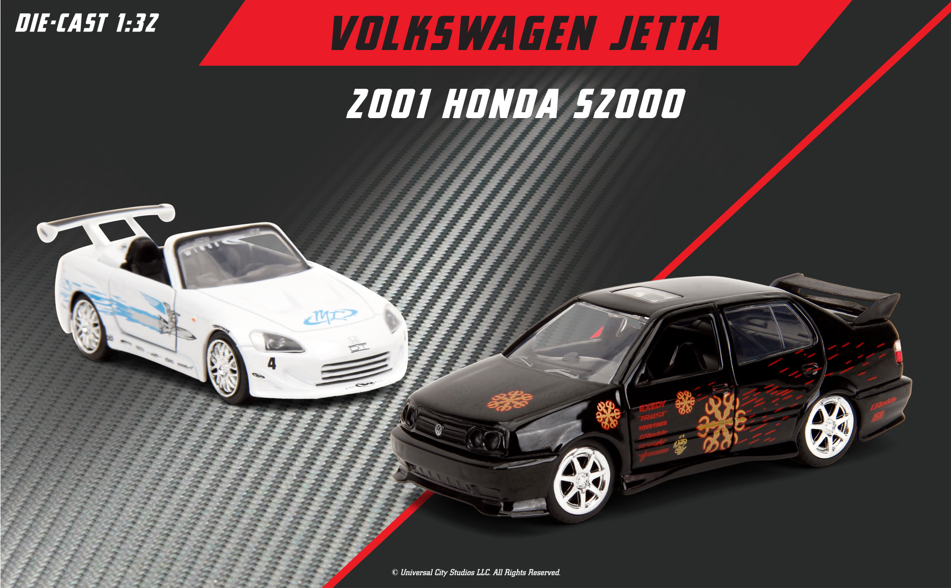 Jada Fast & Furious Legacy Twin Pack VW Jetta & Honda S2000