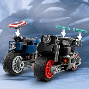 LEGO Marvel Black Widow & Captain America Motorcycles 76260 - Juguete para  construir para niños de 6 a 8 años, juego de Marvel basado en la era de los
