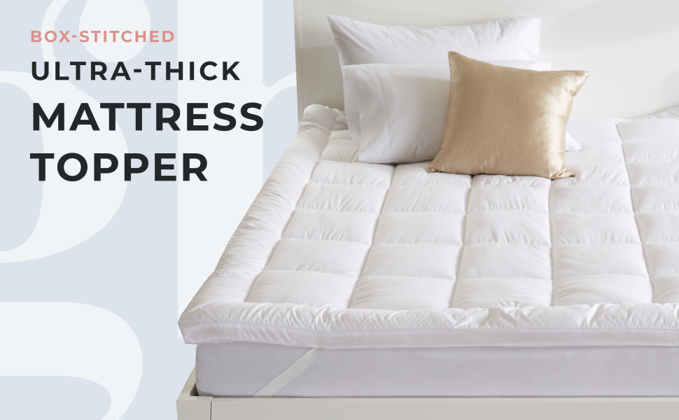 Great Bay Home 2 Ultra-Soft Hypoallergenic Mattress Topper Queen