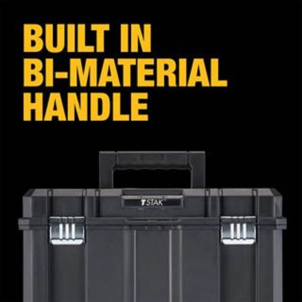 DEWALT TSTAK VI 17 in. Stackable Deep Tool Storage Box DWST17806