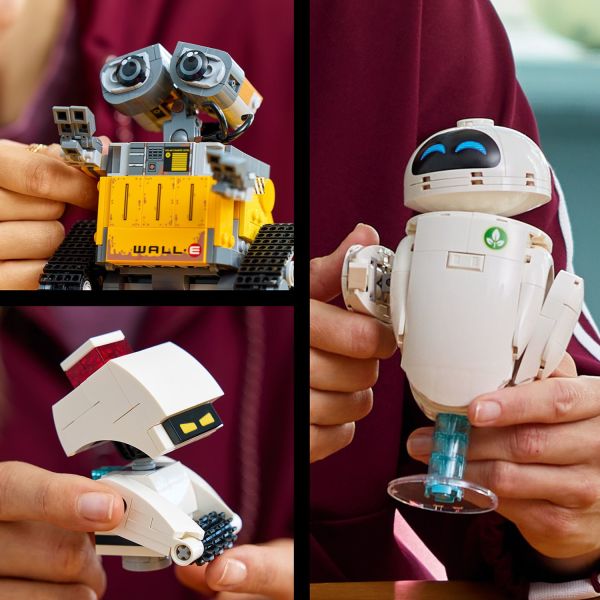 WALL-E, EVE and M-O all have movable heads and arms.