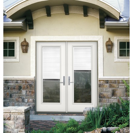 MMI DOOR 36 in. x 84 in. Shaker 3-Lite Frosted Glass Primed