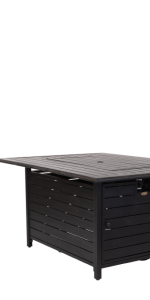 Fire Sense Longmont Rectangular Gas Fire Pit, Antique Bronze