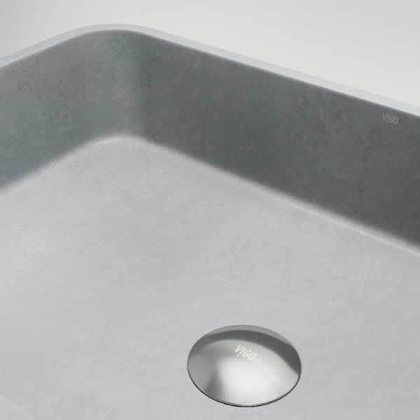 VIGO Cypress Modern Gray Concreto Stone 21 in. L x 14 in. W
