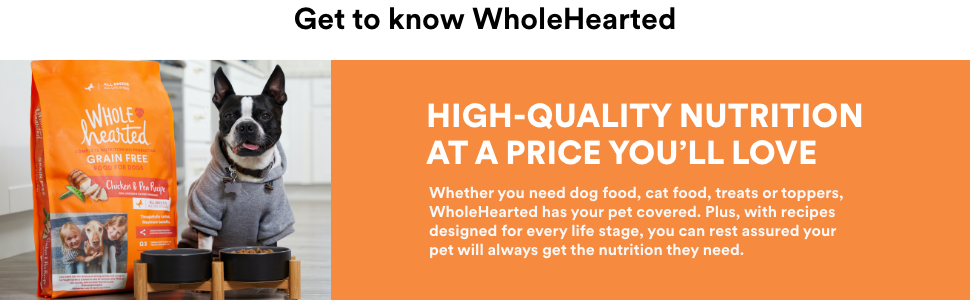 WholeHearted Grain Free All Life Stages Beef & Pea Formula Dry Dog Food, 40 lbs.