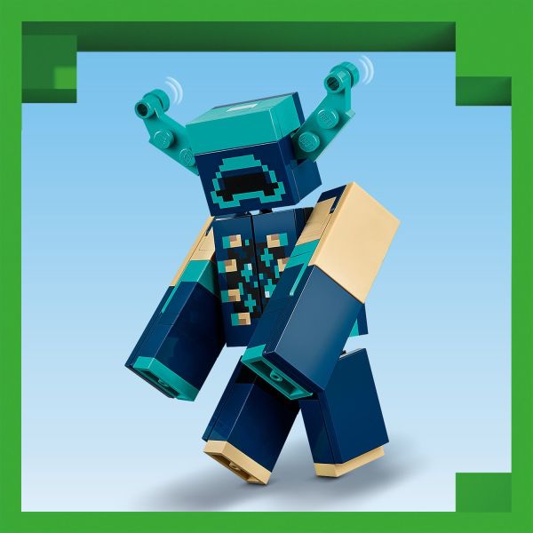 Large Warden figure with posable head, arms and legs.