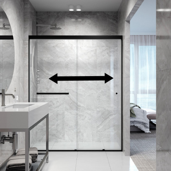 VIGO Satro 56 to 60 in. W x 74 in. H Double-Sliding Framed Shower