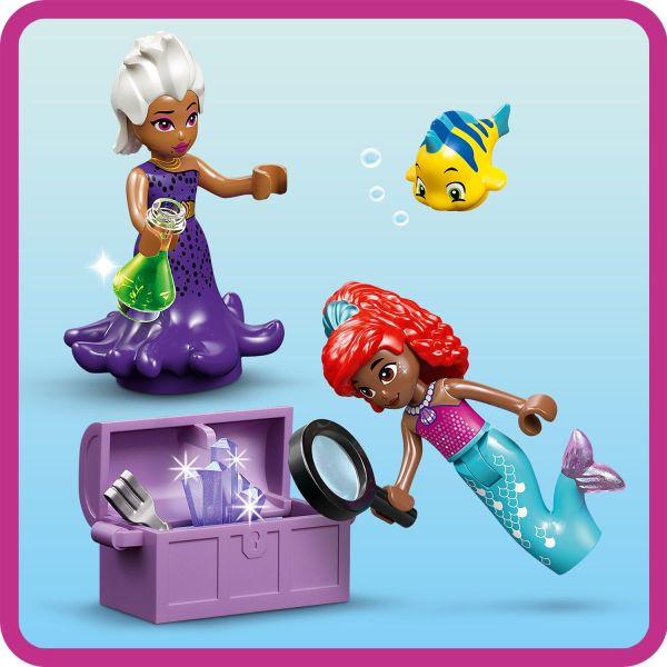 Ariel, Ursula and Flounder characters for role-play fun.
