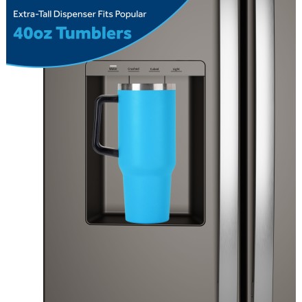 GE 36 in. 27.9 cu. ft. Side-By-Side Refrigerator in Slate w/ Extra