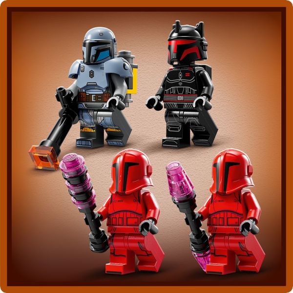 4 LEGO Star Wars: The Mandalorian collectible minifigures.