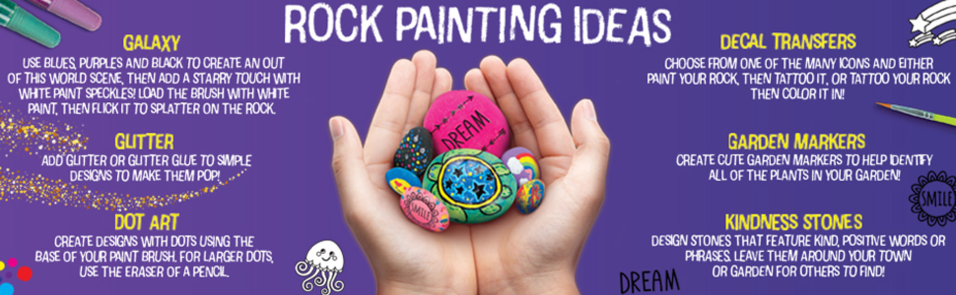 Amav Toys Graffit Rock Paint Kit- All Supplies Included - Best DIY Craft,  Pai