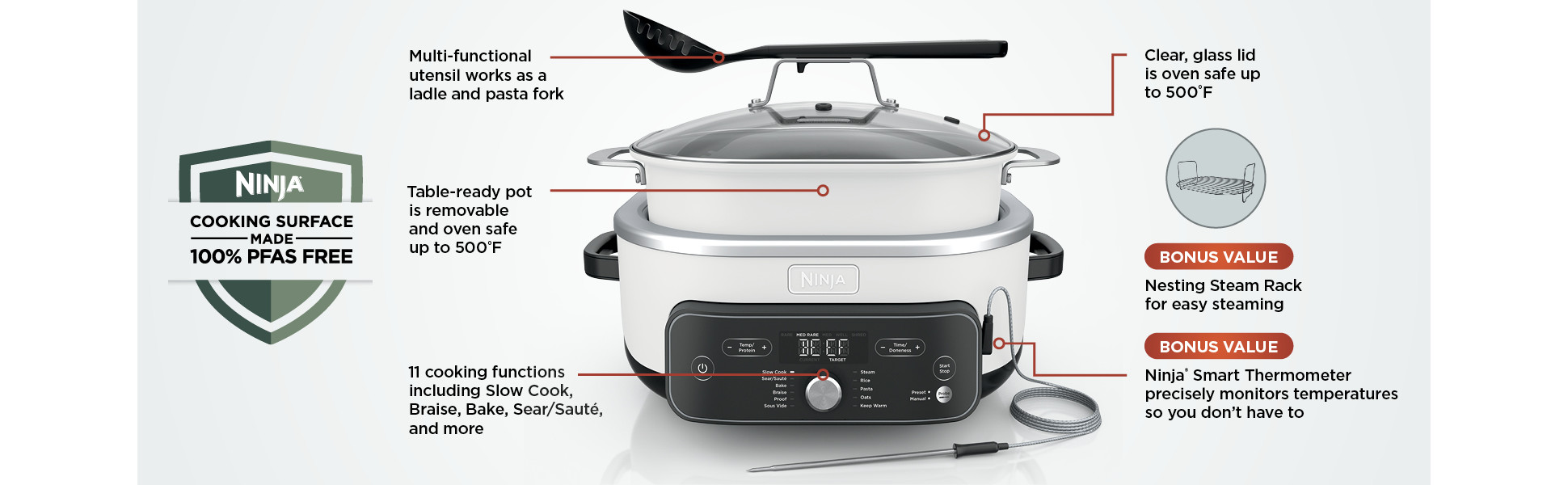 Ninja, Multi-Cooker, MC2052CO 17-in-1 PossibleCooker PRO 8.5 Qt