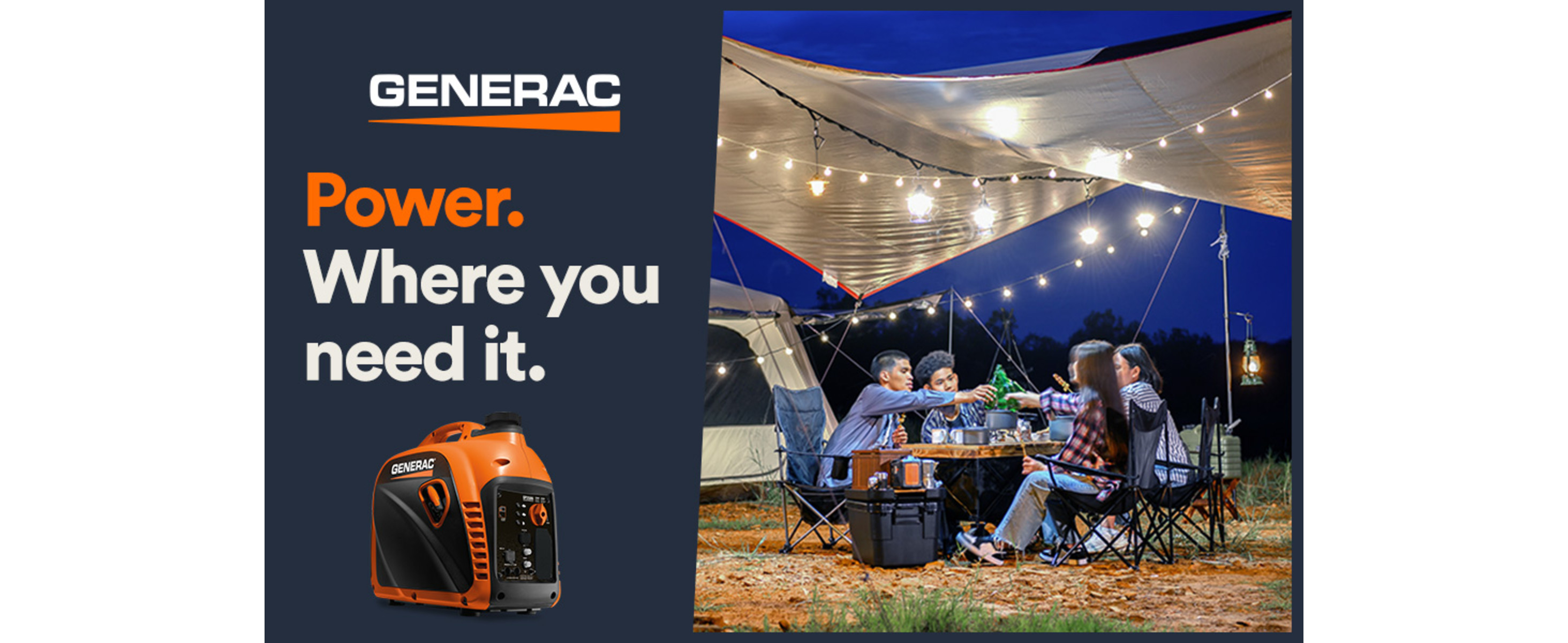 Generac GP2200i - 2200-Watt Gasoline Powered Recoil Started Residential Portable Inverter Generator