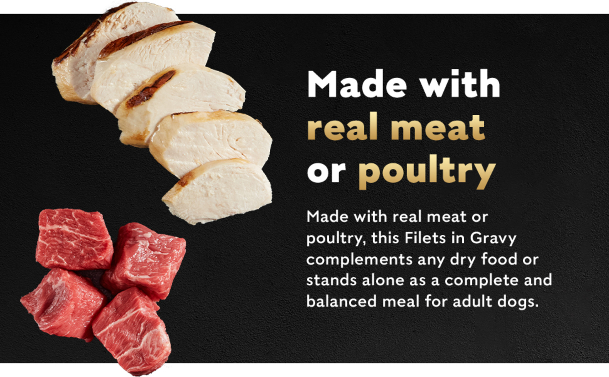 Made with real meat or poultry