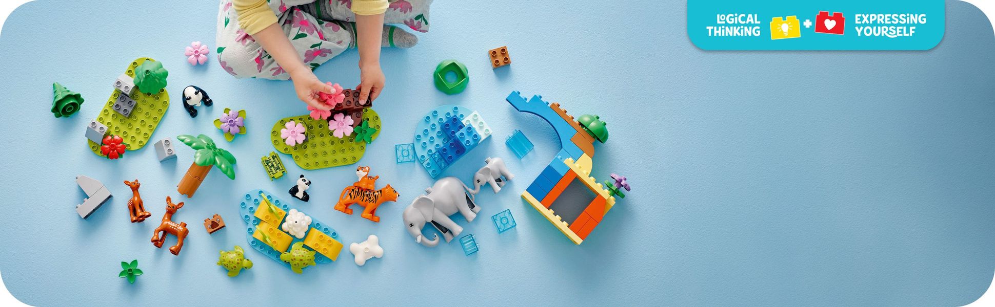 Toddlers can build and play with one landscape at a time, or construct the whole set in one go!