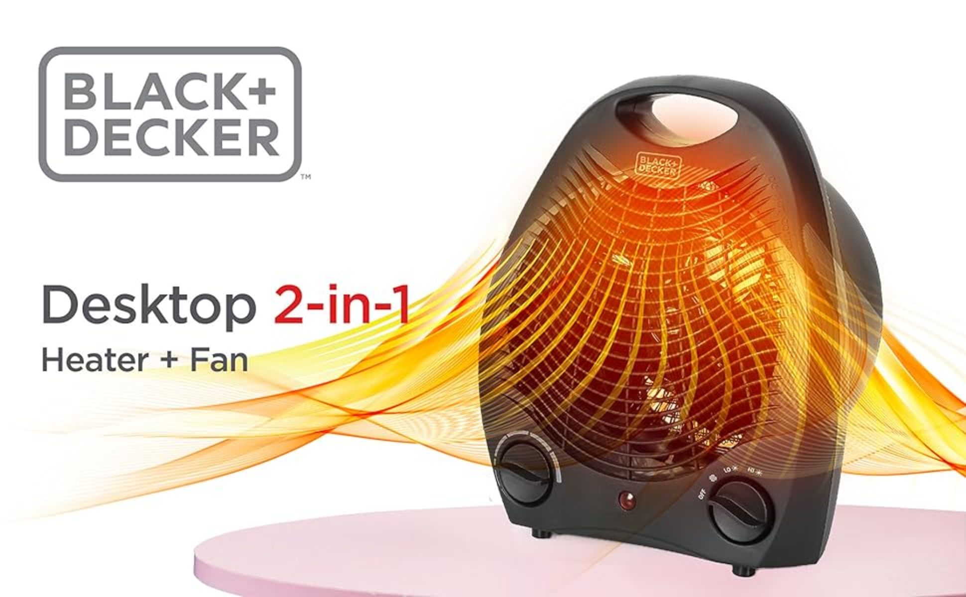 BLACK & DECKER Personal Desktop Heater White BDH101W BRAND NEW 819813016180