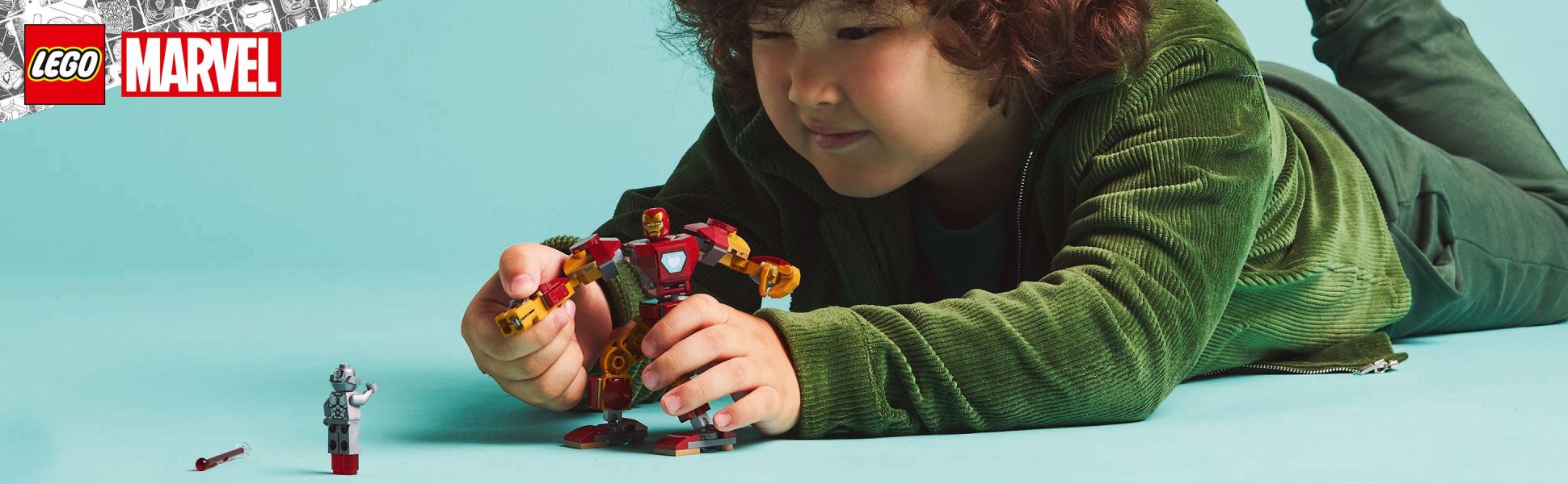 Put epic Iron Man action into kids’ hands with this Super Hero construction toy, featuring a posable Iron Man mech.