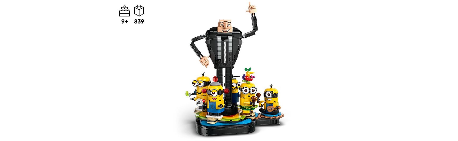The mechanical fun begins right after construction, with kids controlling the posable Gru and the dancing Minions.