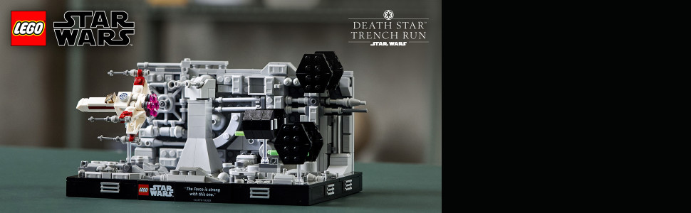 Lego Star Wars Death Star Trench Run Diorama 75329 Set for Adults, Room  Décor Memorabilia Gift with Darth Vader's TIE Advanced Fighter