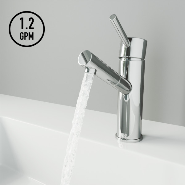 VIGO Noma Single Handle Single-Hole Bathroom Faucet in Chrome