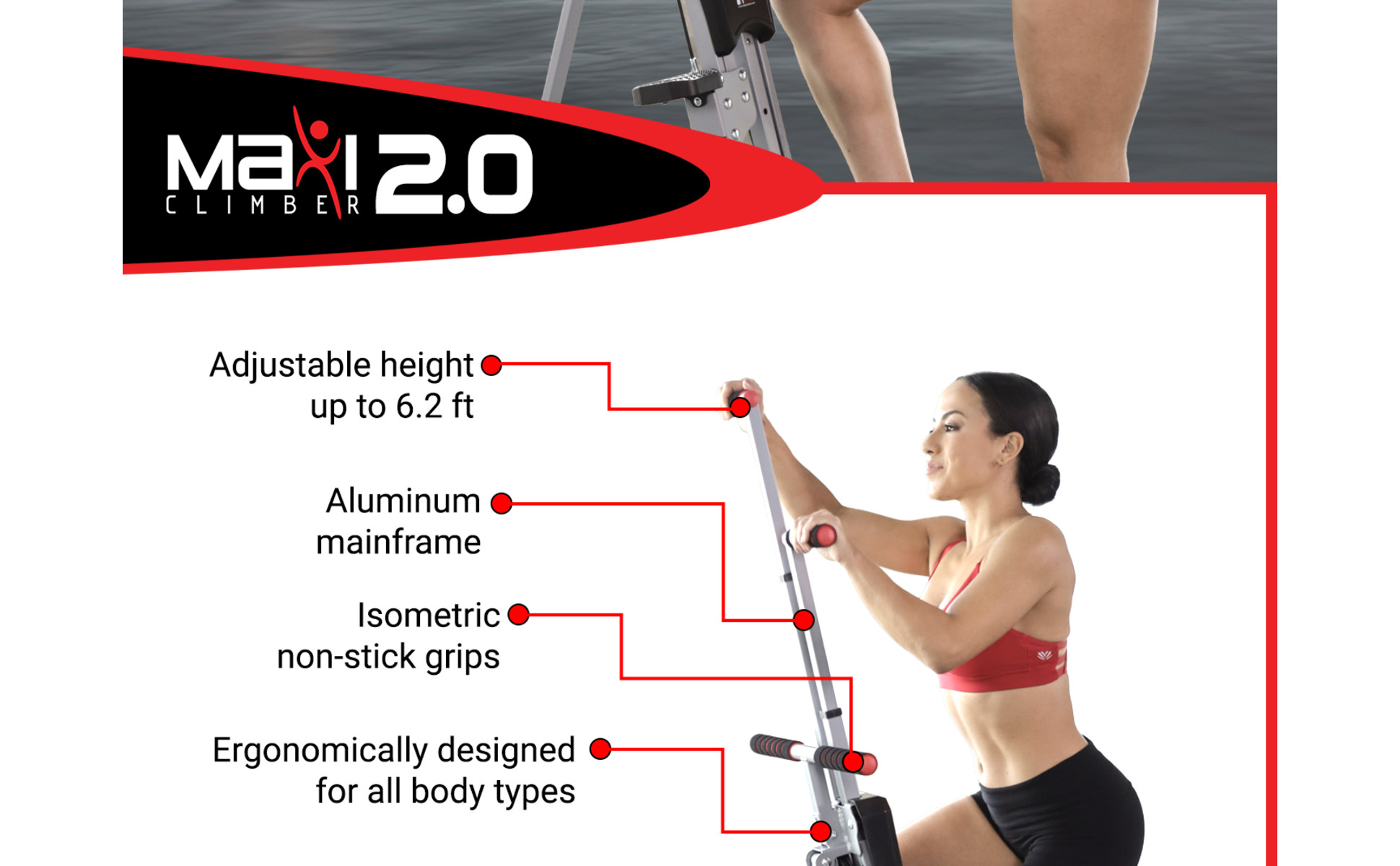 Exercise Isometric Mountain Climbers MaxiClimber Vertical Climber