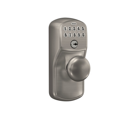 Schlage Plymouth Satin Nickel Electronic Keypad Door Lock with