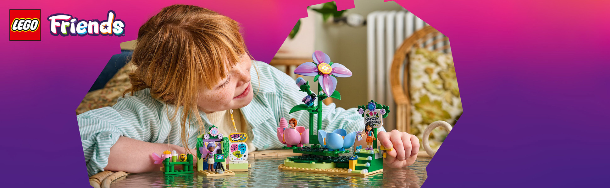 Add a sprinkle of fairy dust to playtime with this Spinning Flower &amp; Fairy Teacup Ride building set for kids ages 7 years and up.