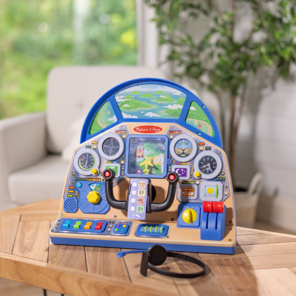 Melissa & Doug FSC Certified Jet Pilot Interactive Dashboard