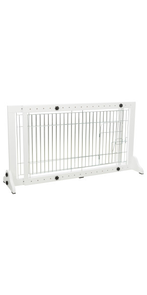 Freestanding Expandable Pet Gate 22.5-in Height White
