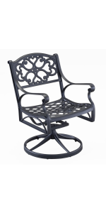 Sanibel Black Swivel Rocking Chair