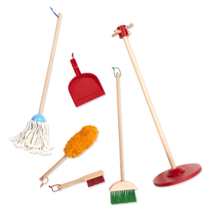 Melissa & Doug Dust! Sweep! Mop! 6-Piece Pretend Play Cleaning Set -  FSC-Certified Materials