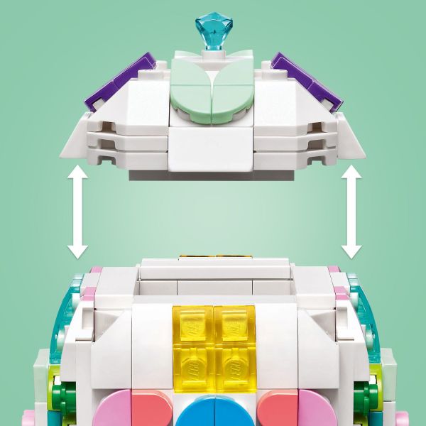 Open the top of the Easter egg to store pieces or a treat!