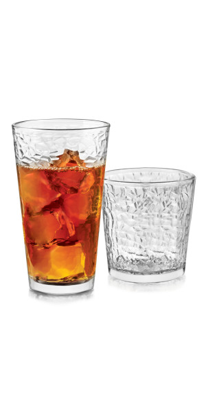 Libbey Yucatan/Frost 16-Piece Tumbler and Rocks Glass Set