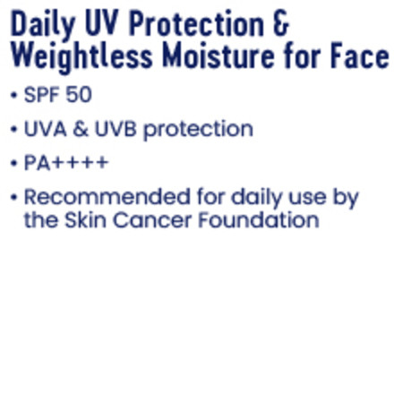 Daily UV protection & weightless moisture for face