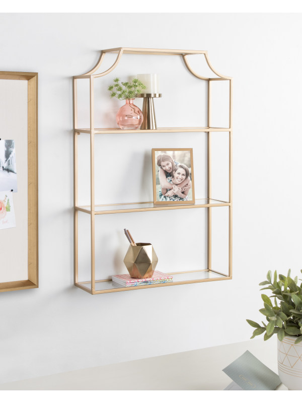kate laurel rustic floating wall shelf bookcase bookshelf books library