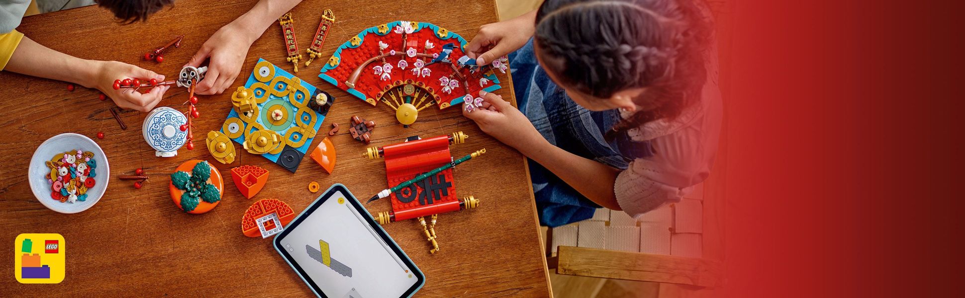 The LEGO Builder app offers a fun and collaborative Build Together experience to enable family building activities.