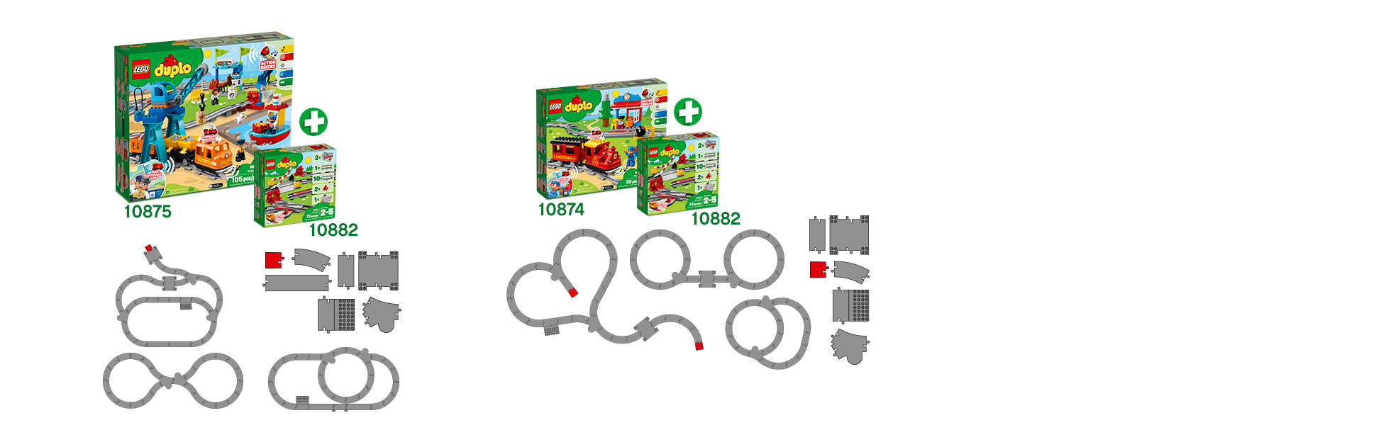 10882 - LEGO® DUPLO Les rails du train