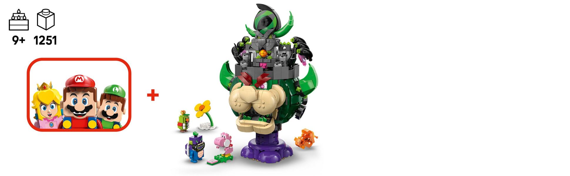 Add LEGO Mario (from set 71439 or 72043), LEGO Luigi (71440) or LEGO Peach (71441) for interactive play (sets sold separately).
