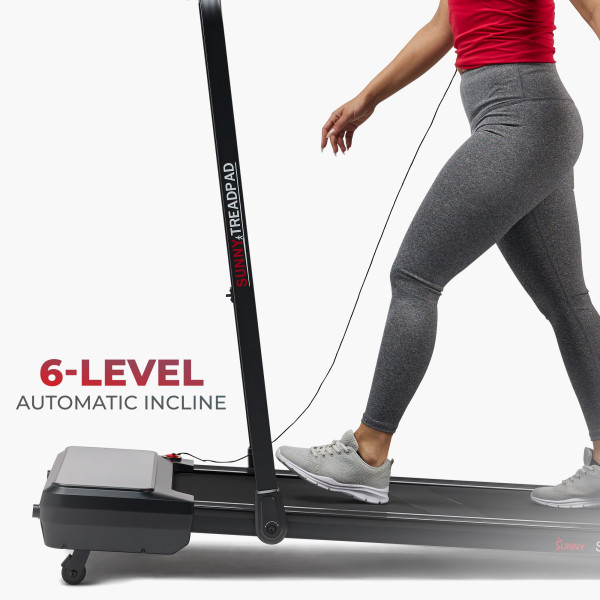 Sunny Health & Fitness Treadmill, 6-Level Incline & SunnyFit