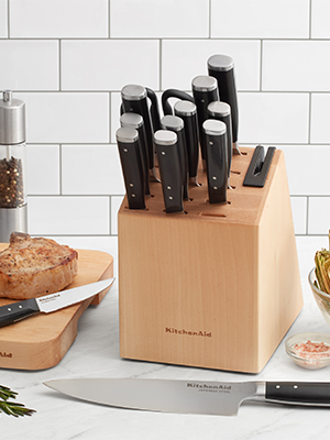Kitchenaid Gourmet 14-Piece Forged Triple-Rivet Knife Block Set