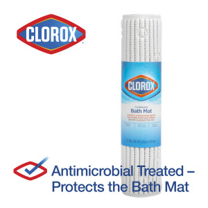 Clorox Bath Mat Cushioned Antimicrobial 17× 36 Slip Resistant Washable  Xthick