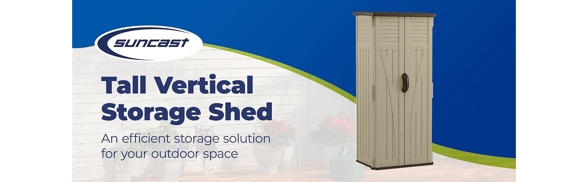 Suncast 22 Cu. Ft. Stoney Vertical Storage Shed BMS1250SB