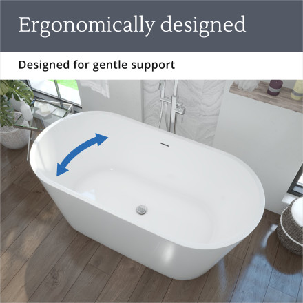 DreamLine Enigma 47 in. x 27 in. Freestanding Acrylic Soaking