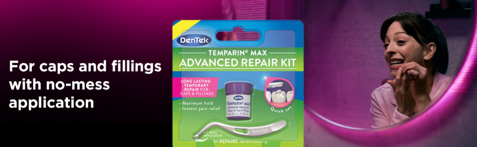 Buy DenTek Temparin Max Home Dental Repair Kit Twin Pack for repairing lost  fillings and loose caps, crowns or inlays - 24+ Repairs Online at  desertcartINDIA