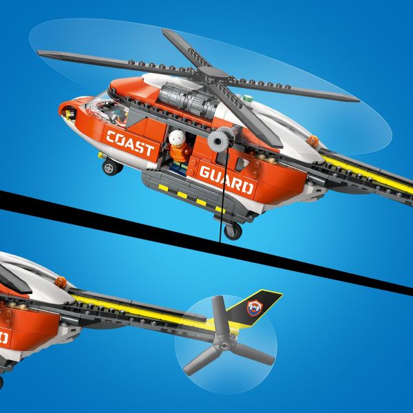 Spin the top and tail rotors for flight play.