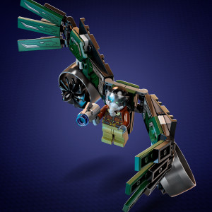 Vulture and the drone have a stud-shooter battle.
