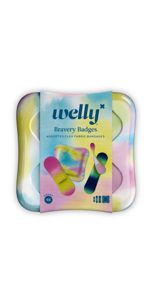 Welly Bravery Badges Assorted Colorwash, 48 bandages