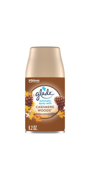 Glade Automatic Spray Refill, Air Freshener, Comforting Cashmere Woods, 6.2 oz
